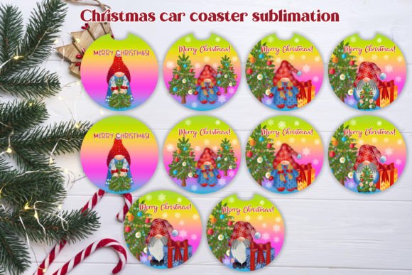 Download Christmas Car Coaster Sublimation Design - Car coaster sublimation Collection