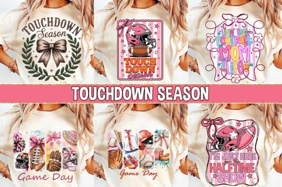Download Touchdown Season Png Bundle Football Tee - Premium Resources