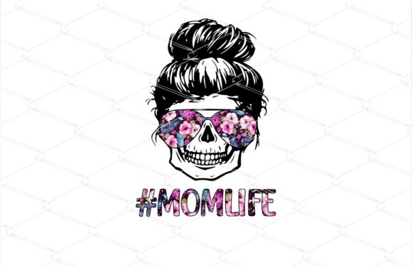Download Mom Life Skull - Messy Bun Hair - Mom life skull Collection