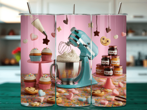 Download Pink Bakery Kitchen Mixer Tumbler Wrap - Tumbler wrap Collection