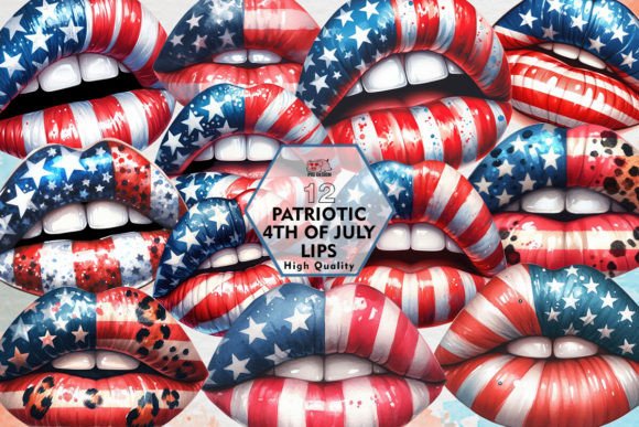 Download Patriotic 4th of July Lips Sublimation - Lips Collection