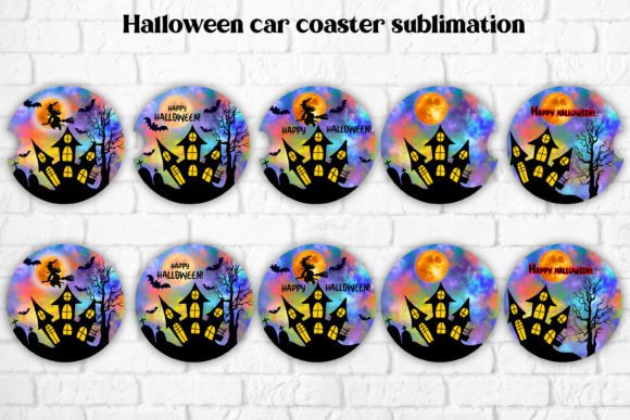 Download Halloween Car Coaster Sublimation - Car coaster sublimation Collection