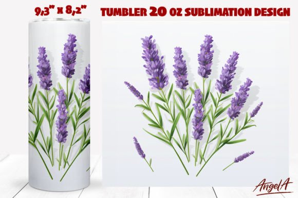 Download 3D Flower Tumbler Wrap / Purple Lavender - Tumbler wrap Collection