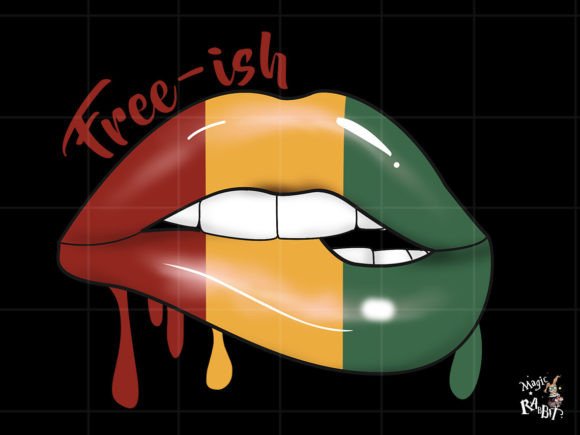 Download Free-ish Juneteenth Lips Png Sublimation - Lips Collection