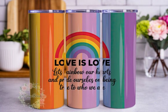 Download Love is Love Rainbow Pride Tumbler Wrap - Tumbler wrap Collection