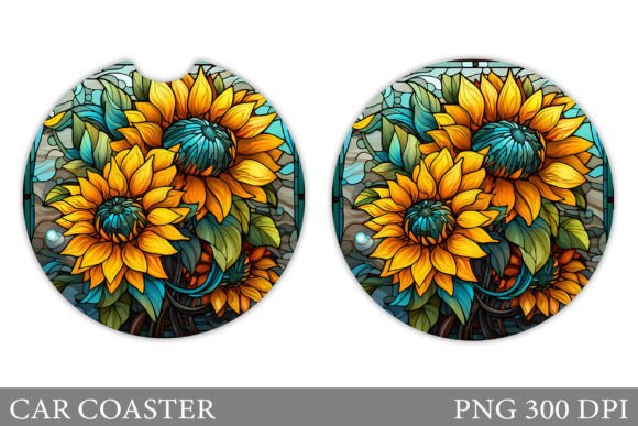 Download Sunflowers Car Coaster Sublimation - Car coaster sublimation Collection