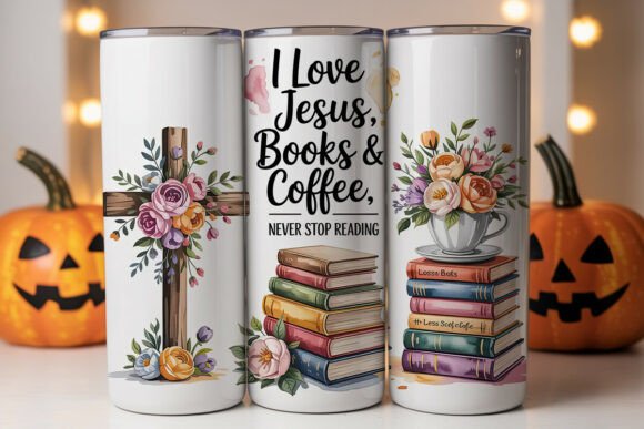Download Jesus Books &amp; Coffee Tumbler Wrap - Tumbler wrap Collection