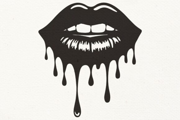 Download Dripping Lips SVG Vector - Lips Collection