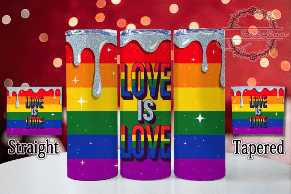 Download Love is Love LGBTQ Pride Tumbler Wrap - Tumbler wrap Collection