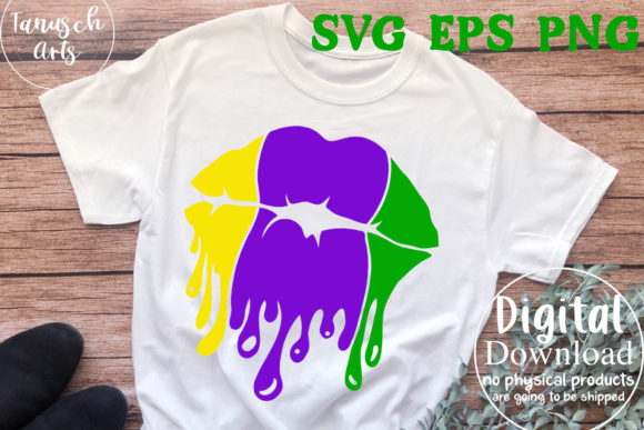 Download Mardi Gras Dripping Lips SVG Cut File - Lips Collection