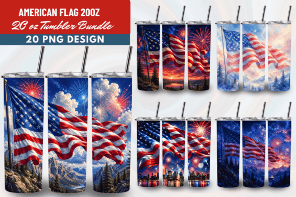 Download American Flag 20oz Tumbler Wrap Bundle - Tumbler wrap Collection
