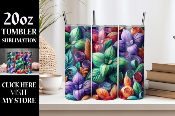 Download 3D Flower Tumbler Wrap Sublimation - Tumbler wrap Collection