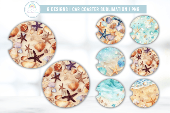 Download Beach Car Coaster Sublimation PNG - Car coaster sublimation Collection