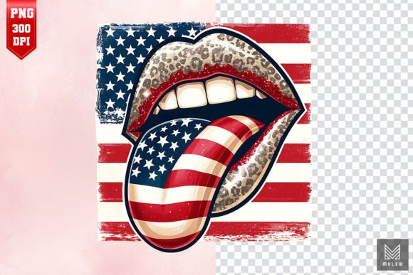 Download Funny Patriotic Lips Sublimation PNG - Lips Collection