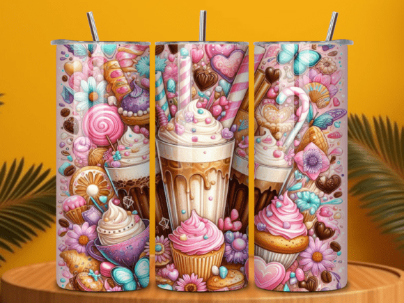 Download Sweet Dessert Coffee Tumbler Wrap PNG - Tumbler wrap Collection