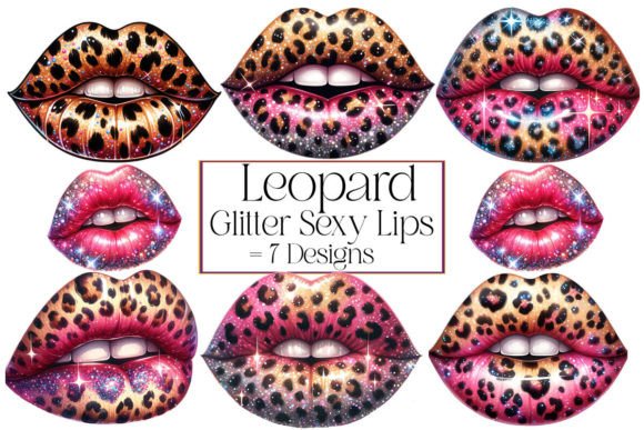 Download Leopard Glitter Sexy Lips Sublimation - Lips Collection