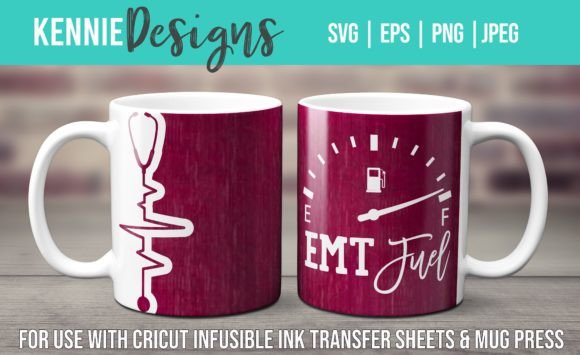 Download EMT Paramedic Fuel Mug Wrap Template SVG - Mug wrap template Collection
