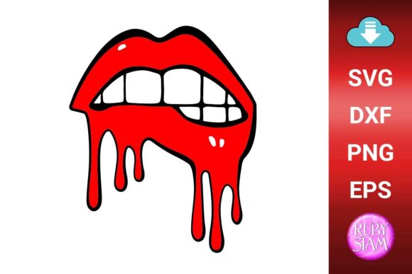 Download Dripping Lips SVG, Biting Lips Svg - Lips Collection