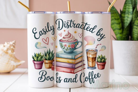 Download Cozy Books &amp; Coffee Tumbler Wrap - Tumbler wrap Collection