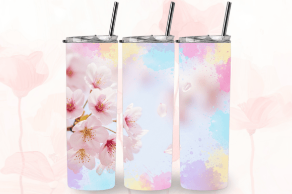 Download Watercolor Cyclamen Flower Tumbler Wrap - Tumbler wrap Collection