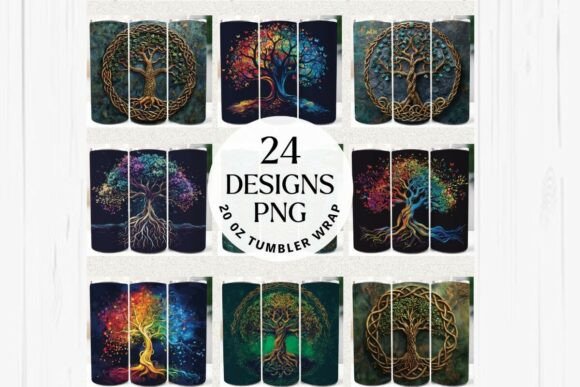Download 24 Tree of Life Tumbler Wraps - Tumbler wrap Collection