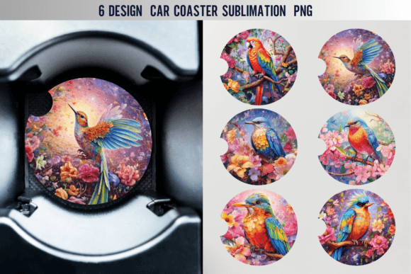 Download Bird Car Coaster Sublimation Designs - Car coaster sublimation Collection