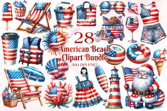 Download American Beach Sublimation Clipart - Premium Resources