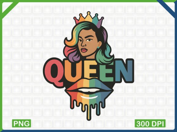 Download Queen Lips LGBT Rainbow PNG Design - Lips Collection