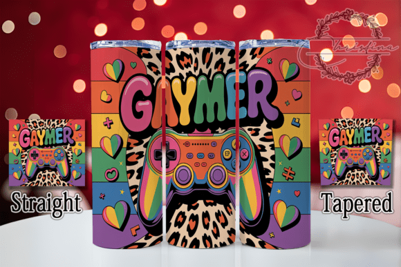 Download Rainbow Gaymer Pride Tumbler Wrap - Tumbler wrap Collection
