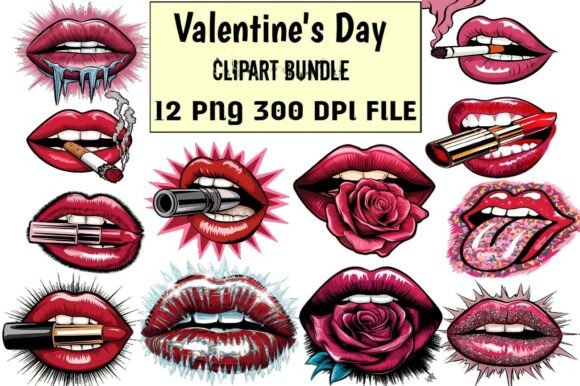 Download Alentine Lips Clipart Bundle – Sexy Lips - Lips Collection