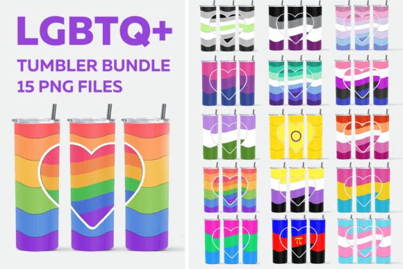 Download LGBTQ Tumbler Bundle, Pride Tumbler Wrap - Tumbler wrap Collection