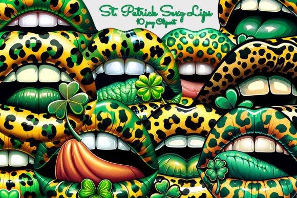 Download St. Patrick Sexy Lips Clipart Bundle - Lips Collection