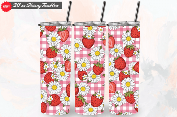 Download Coquette Strawberry Floral Tumbler Wraps - Tumbler wrap Collection