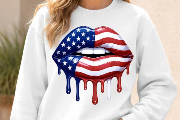 Download Patriotic Dripping Lips PNG - Lips Collection