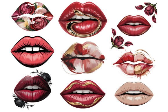 Download Luxury Valentine Lips PNG Bundle - Lips Collection