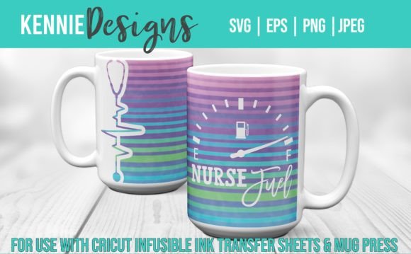 Download Nurse Fuel Mug Wrap Template SVG - Mug wrap template Collection