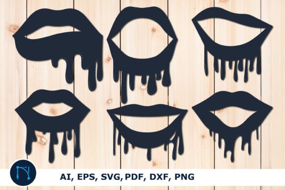 Download Laser Cut Dripping Lips SVG Bundle - Lips Collection