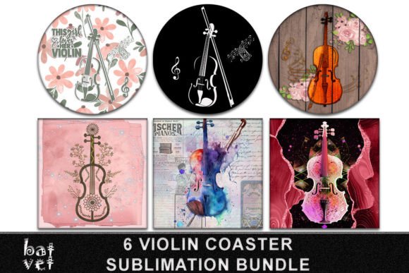 Download Violin Car Coaster Sublimation Bundle - Car coaster sublimation Collection
